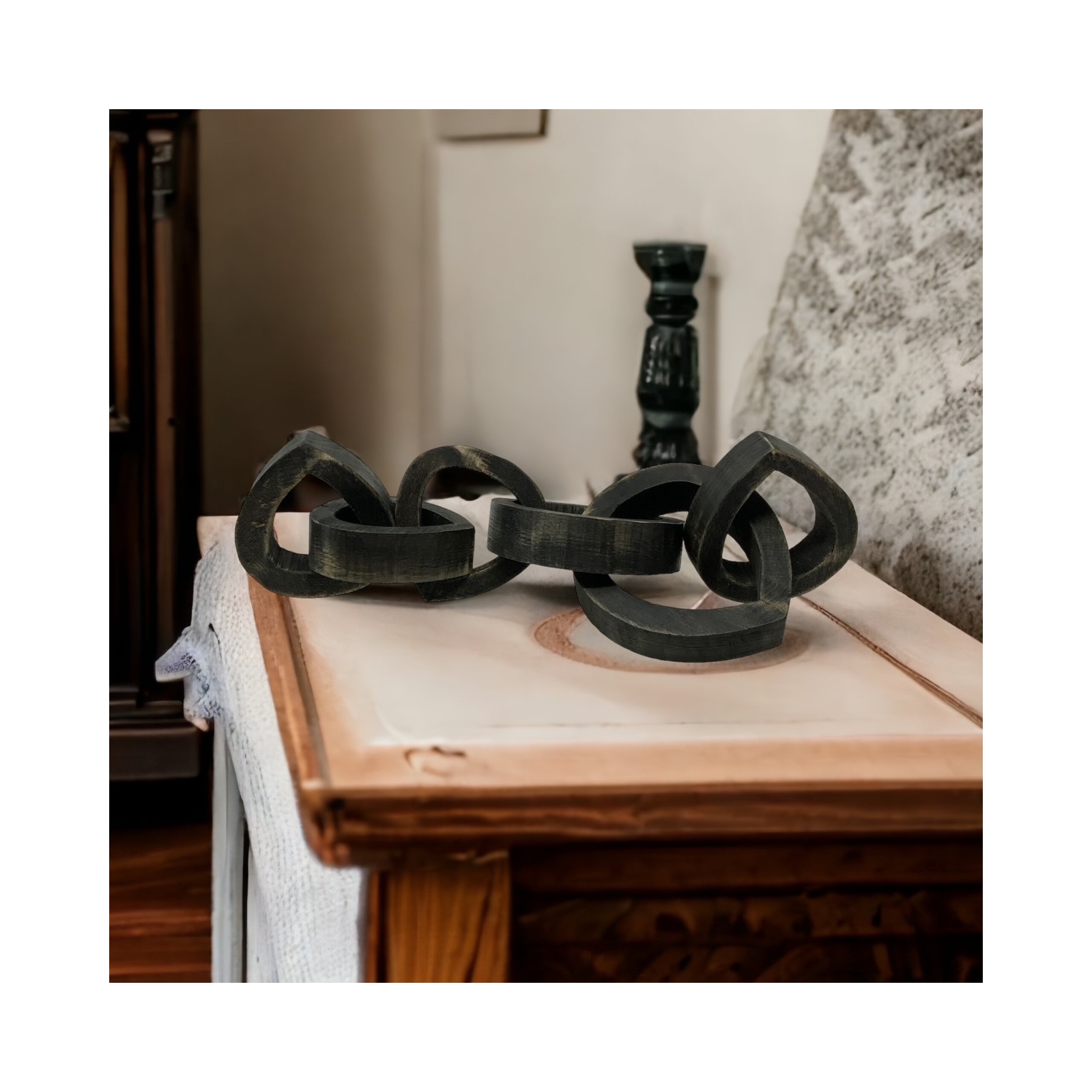 Chain my Heart Links - Black Wash 